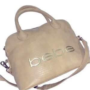 Bebe tan faux crocodile bag